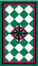 Dollhouse Miniature Floor cloth: Green Mariner